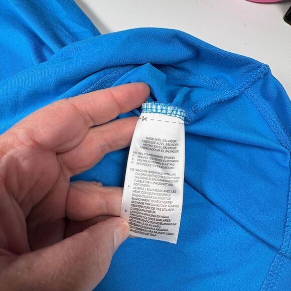 Bright Blue Sleeveless Tank Top Lightweight Activewear, plus size, NWOT - Picture 4 of 7